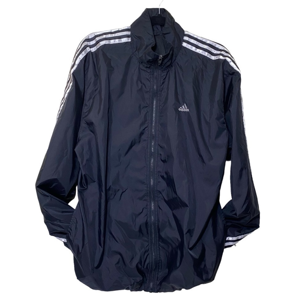 Adidas Vintage Black White Jacket - Small logo 3 Stripes / A14003; 9/00